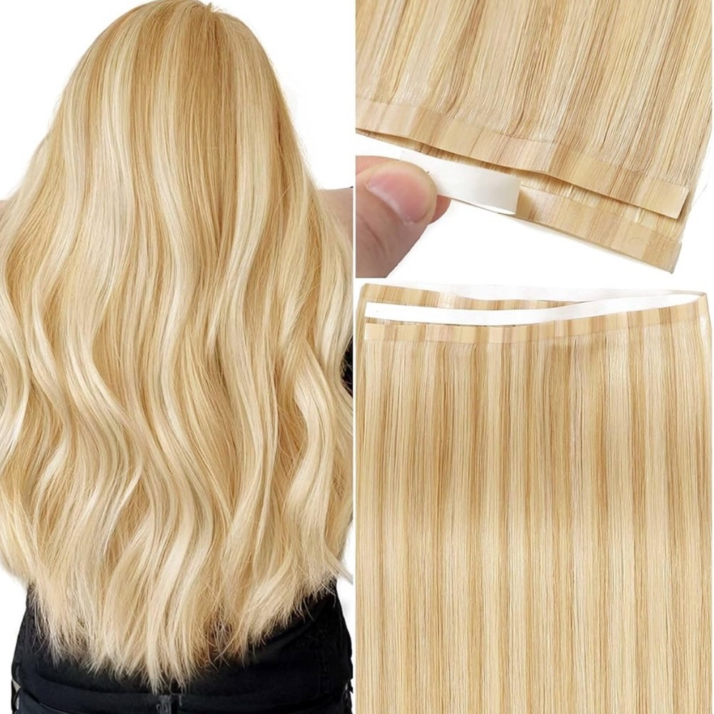 16 Inch Long Weft Invisible Tape In Human Hair Extensions